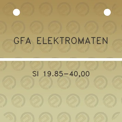 gfa-elektromaten-si-1985-4000