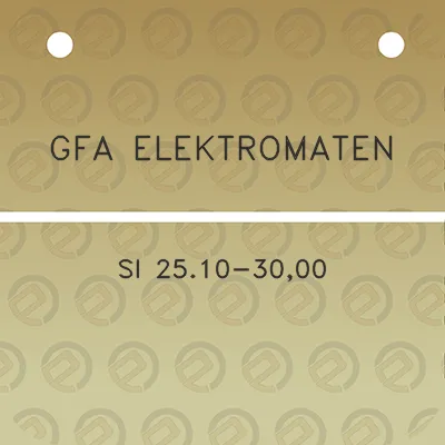 gfa-elektromaten-si-2510-3000