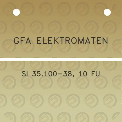 gfa-elektromaten-si-35100-38-10-fu