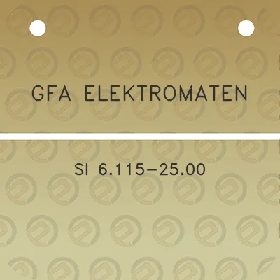 gfa-elektromaten-si-6115-2500