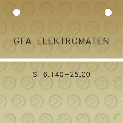 gfa-elektromaten-si-6140-2500