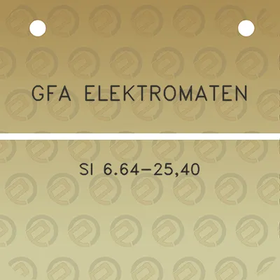 gfa-elektromaten-si-664-2540