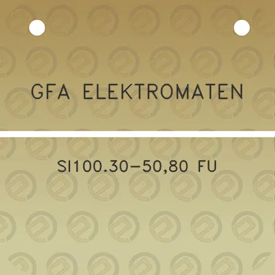 gfa-elektromaten-si10030-5080-fu