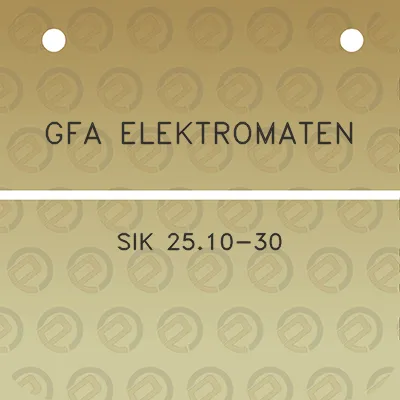 gfa-elektromaten-sik-2510-30