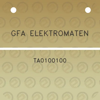 gfa-elektromaten-ta0100100