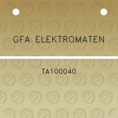 gfa-elektromaten-ta100040