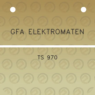 gfa-elektromaten-ts-970