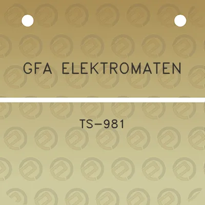 gfa-elektromaten-ts-981