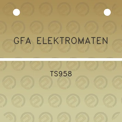 gfa-elektromaten-ts958