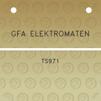 gfa-elektromaten-ts971