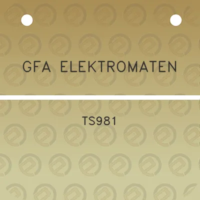 gfa-elektromaten-ts981