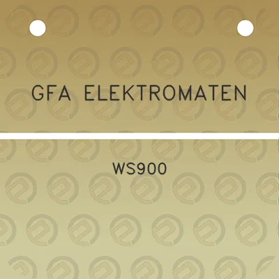 gfa-elektromaten-ws900