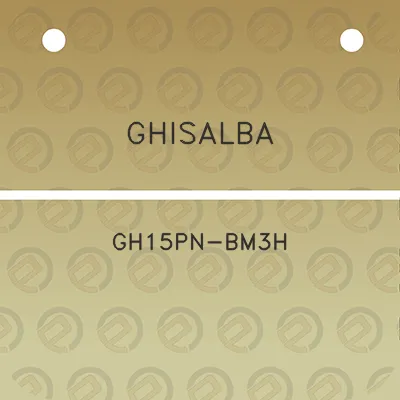 ghisalba-gh15pn-bm3h