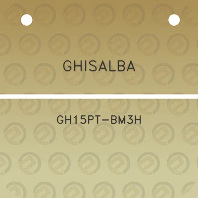 ghisalba-gh15pt-bm3h