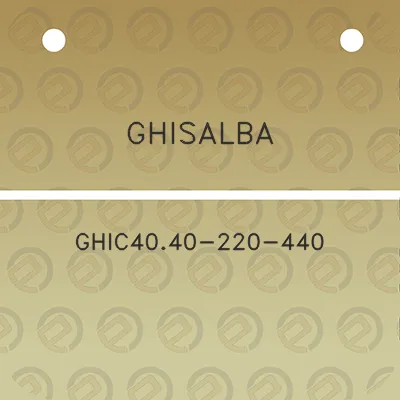 ghisalba-ghic4040-220-440