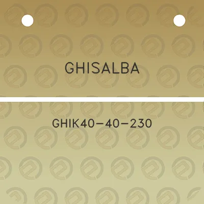 ghisalba-ghik40-40-230