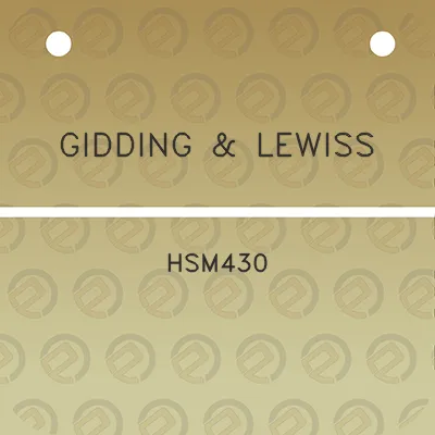 gidding-lewiss-hsm430