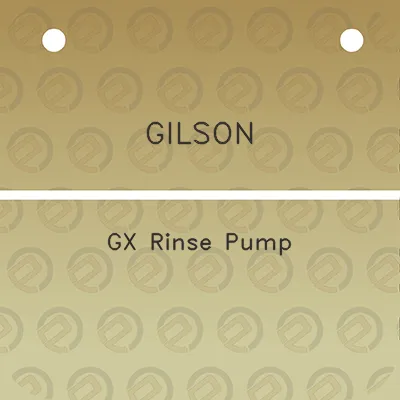 gilson-gx-rinse-pump