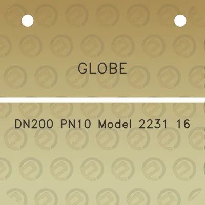 globe-dn200-pn10-model-2231-16