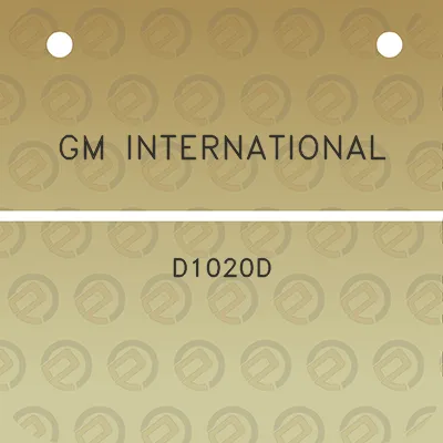 gm-international-d1020d