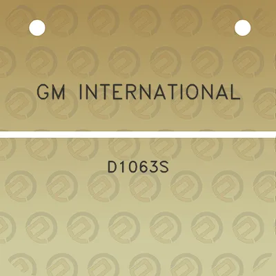 gm-international-d1063s