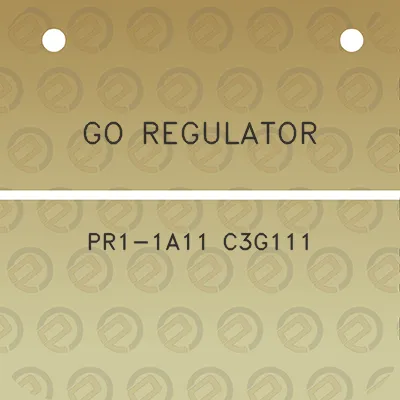 go-regulator-pr1-1a11-c3g111