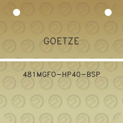 goetze-481mgfo-hp40-bsp