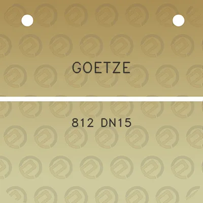 goetze-812-dn15