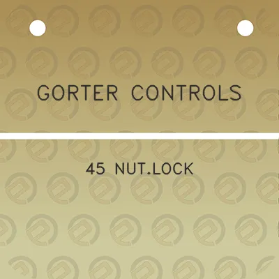 gorter-controls-45-nutlock