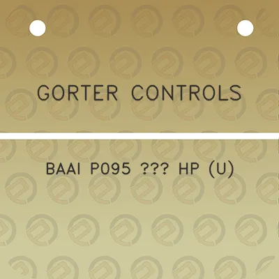 gorter-controls-baai-p095-hp-u