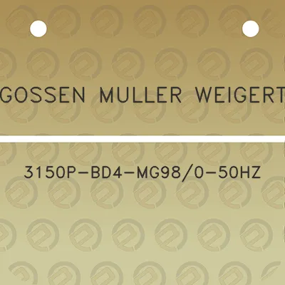 gossen-muller-weigert-3150p-bd4-mg980-50hz