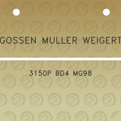 gossen-muller-weigert-3150p-bd4-mg98