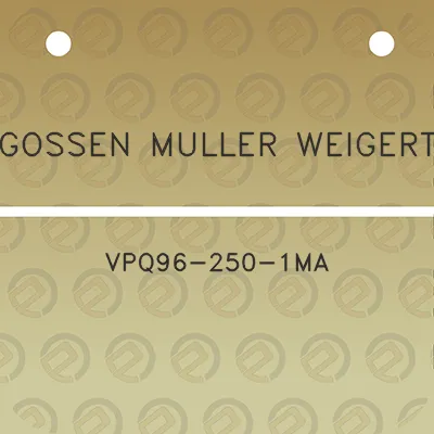 gossen-muller-weigert-vpq96-250-1ma