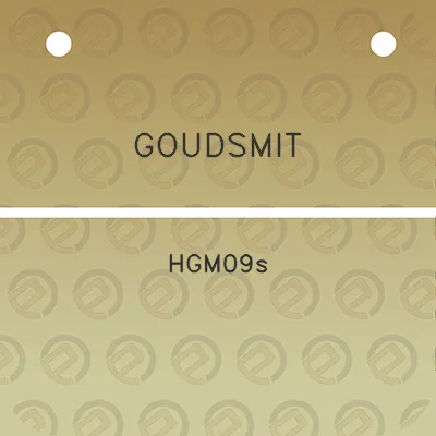 goudsmit-hgm09s