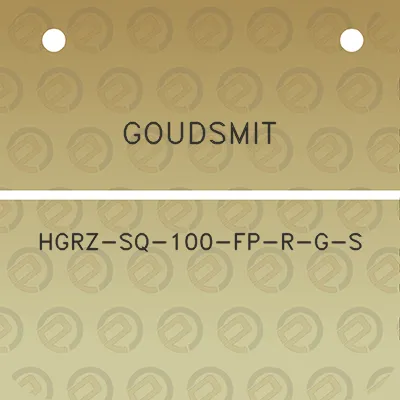 goudsmit-hgrz-sq-100-fp-r-g-s