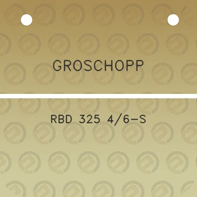 groschopp-rbd-325-46-s