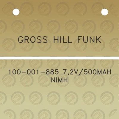 gross-hill-funk-100-001-885-72v500mah-nimh