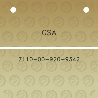 gsa-7110-00-920-9342