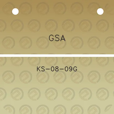 gsa-ks-08-09g