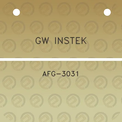 gw-instek-afg-3031