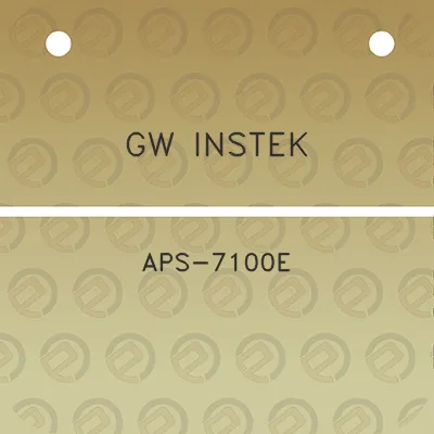 gw-instek-aps-7100e