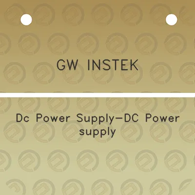 gw-instek-dc-power-supply-dc-power-supply