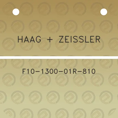 haag-zeissler-f10-1300-01r-810