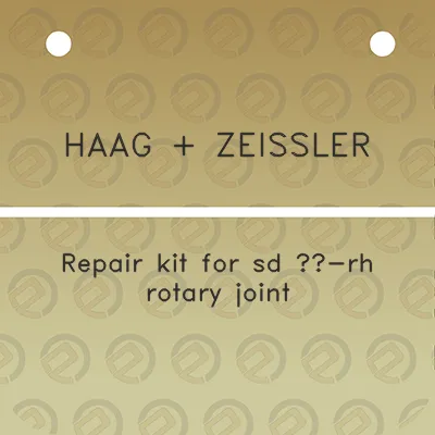 haag-zeissler-repair-kit-for-sd-12-rh-rotary-joint