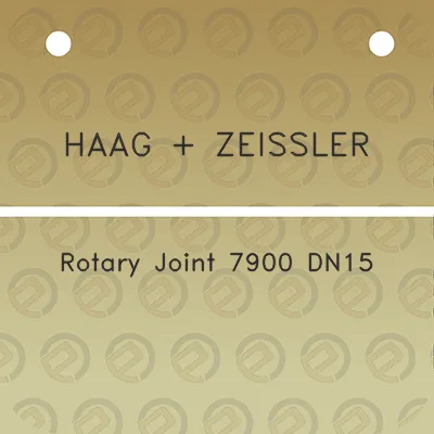 haag-zeissler-rotary-joint-7900-dn15