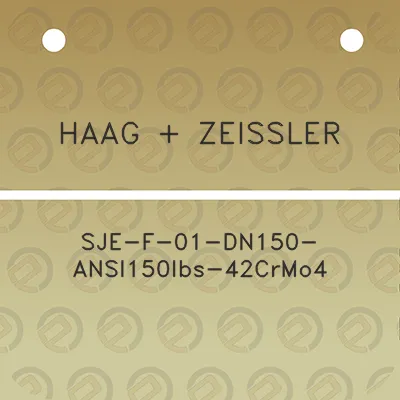 haag-zeissler-sje-f-01-dn150-ansi150lbs-42crmo4