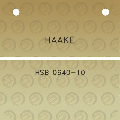 haake-hsb-0640-10