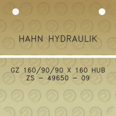 hahn-hydraulik-gz-1609090-x-160-hub-zs-49650-09