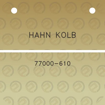 hahn-kolb-77000-610