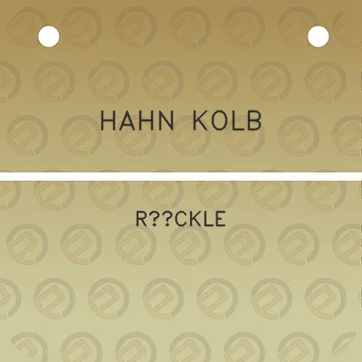 hahn-kolb-rockle